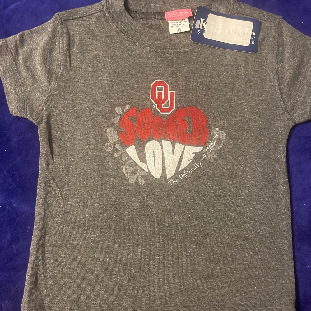 University of Oklahoma T-shirt girls XS (4-6)